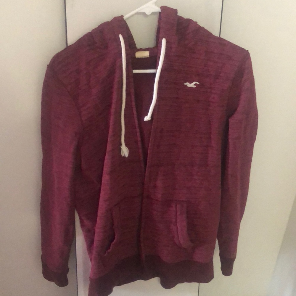 Maroon hollister jacket